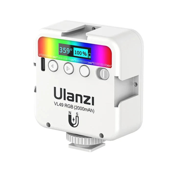 Luz LED ULANZI VL49 – RGB, Bateria 2000mAh para Vídeo e Fotografia Luz LED ULANZI VL49 – RGB, Bateria 2000mAh para Vídeo e Fotografia